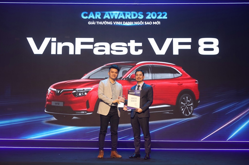 VinFast VF 8 được vinh danh là “Ngôi sao mới” tại Giải thưởng Car Awards 2022