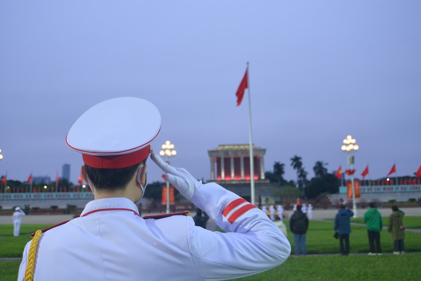 Lễ thượng cờ s&aacute;ng M&ugrave;ng Một Tết tại Quảng trường Ba Đ&igrave;nh - Ảnh 24.