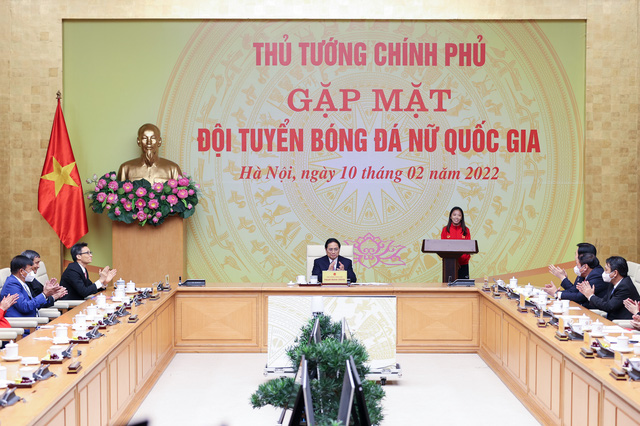 Thủ tướng Phạm Minh Ch&iacute;nh: T&ocirc;i gọi c&aacute;c nữ tuyển thủ l&agrave; những &ldquo;c&ocirc; g&aacute;i kim cương&rdquo;  - Ảnh 6.