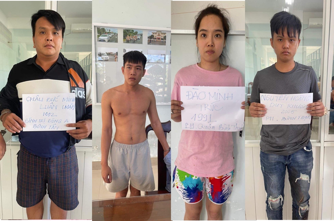 CSGT Khánh Hòa bắt giữ 4 nghi phạm giết người đang tháo chạy - Ảnh 1.