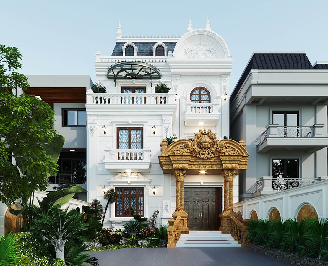 M&ecirc; đắm những mẫu biệt thự t&acirc;n cổ điển 2 tầng đẹp vượt thời gian - Ảnh 1.