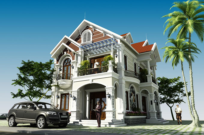 M&ecirc; đắm những mẫu biệt thự t&acirc;n cổ điển 2 tầng đẹp vượt thời gian - Ảnh 3.