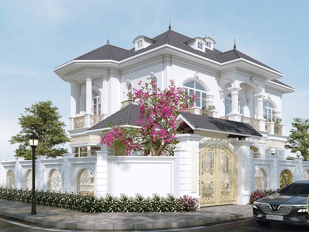 M&ecirc; đắm những mẫu biệt thự t&acirc;n cổ điển 2 tầng đẹp vượt thời gian - Ảnh 4.