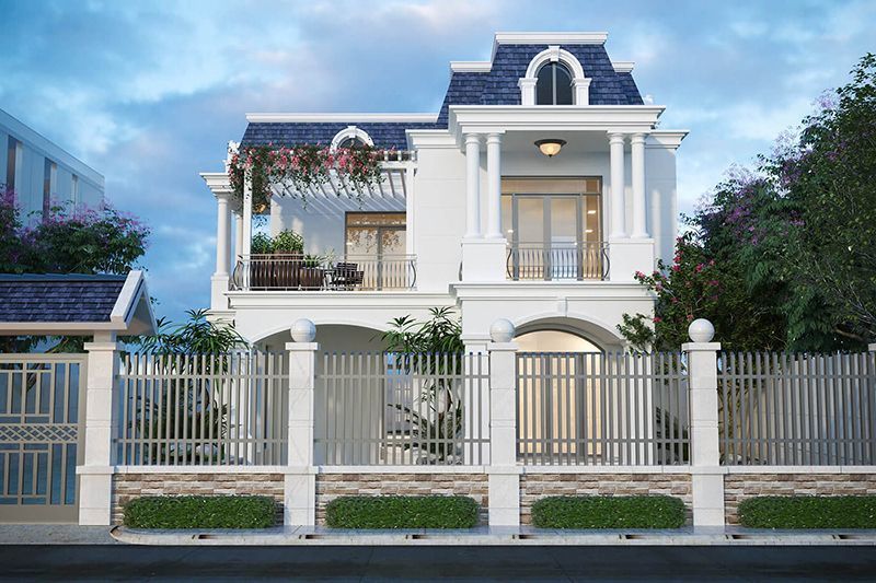 M&ecirc; đắm những mẫu biệt thự t&acirc;n cổ điển 2 tầng đẹp vượt thời gian - Ảnh 9.