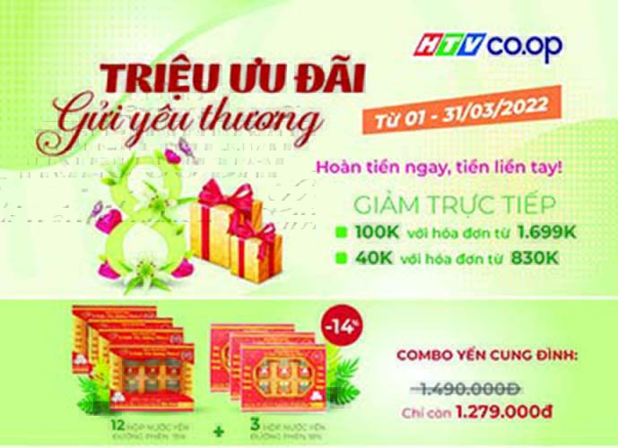 HTVCo.op khuyến mãi lớn nhân dịp 8-3