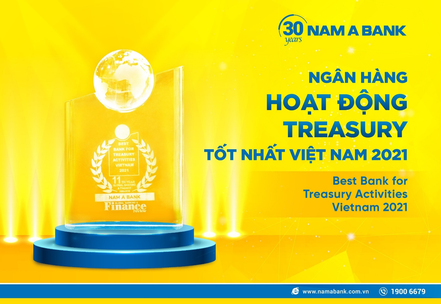 Nam A Bank – Ngân hàng hoạt động Treasury tốt nhất Việt Nam 2021