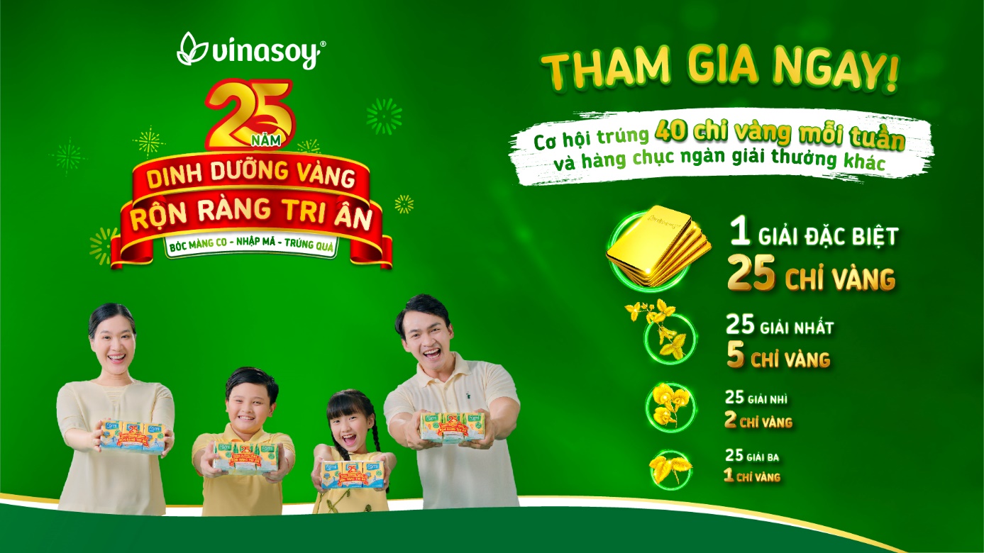 Kỷ niệm 25 năm, Vinasoy tung khuyến mãi lớn đến 6 tỉ đồng