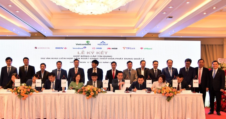 Vietcombank làm đầu mối tín dụng 35.000 tỉ đồng cho dự án gang thép Hòa Phát Dung Quất 2