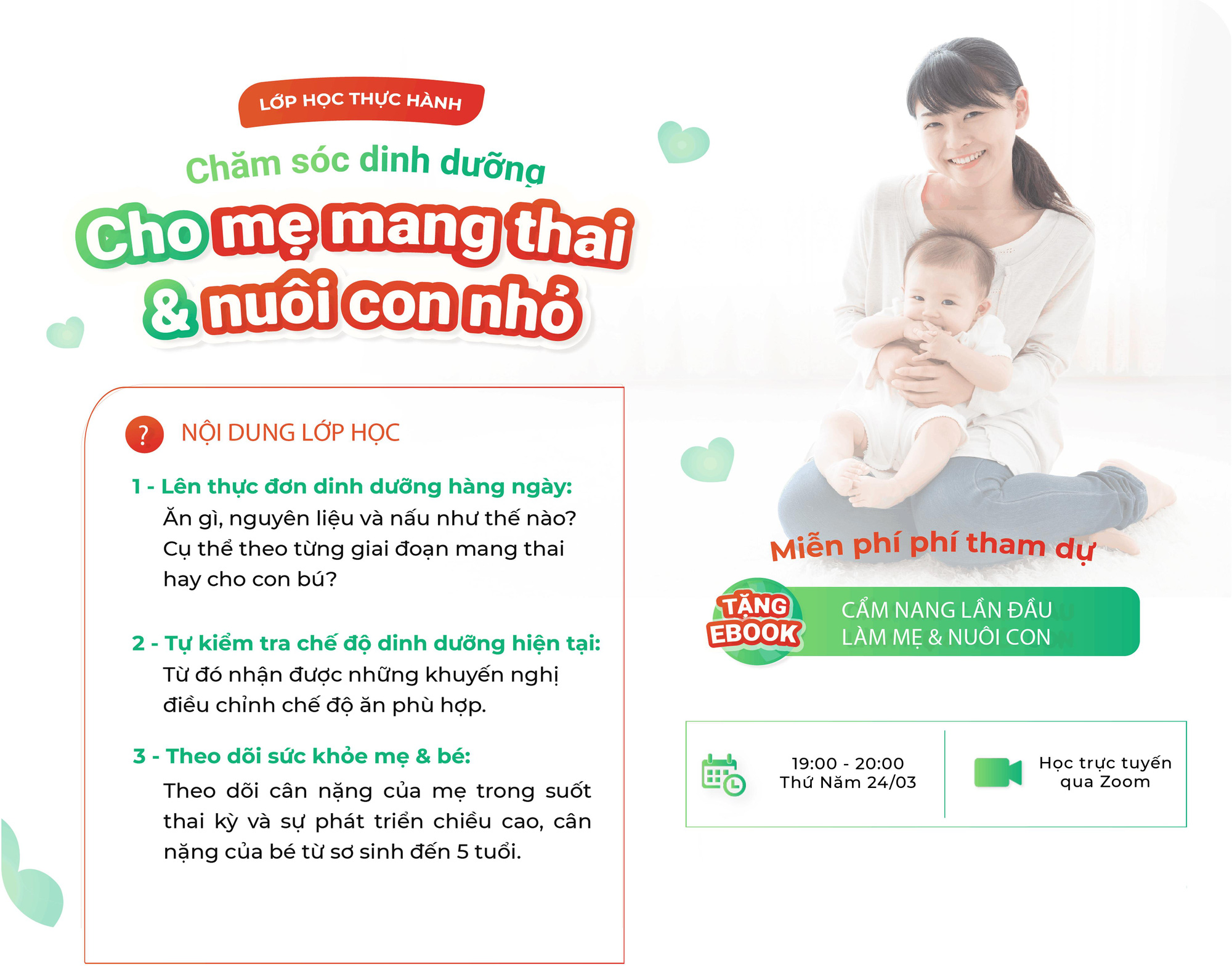 Thực hành chăm sóc dinh dưỡng cùng Chương trình Dinh dưỡng Mẹ và Bé