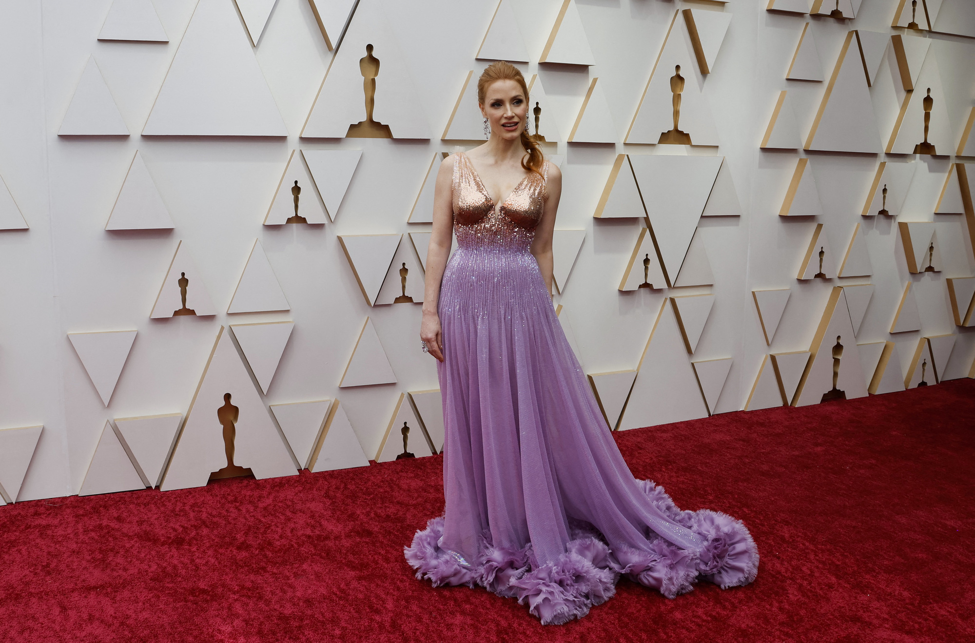 Nicole Kidman, Jessica Chastain, Zendaya&hellip; mặc đẹp tại Oscar 2022 - Ảnh 7.