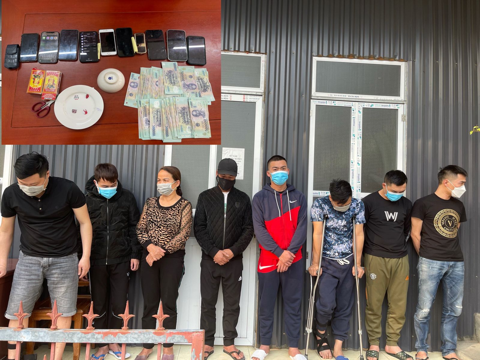 7 người đàn ông và 1 phụ nữ làm chuyện phi pháp ở Sầm Sơn