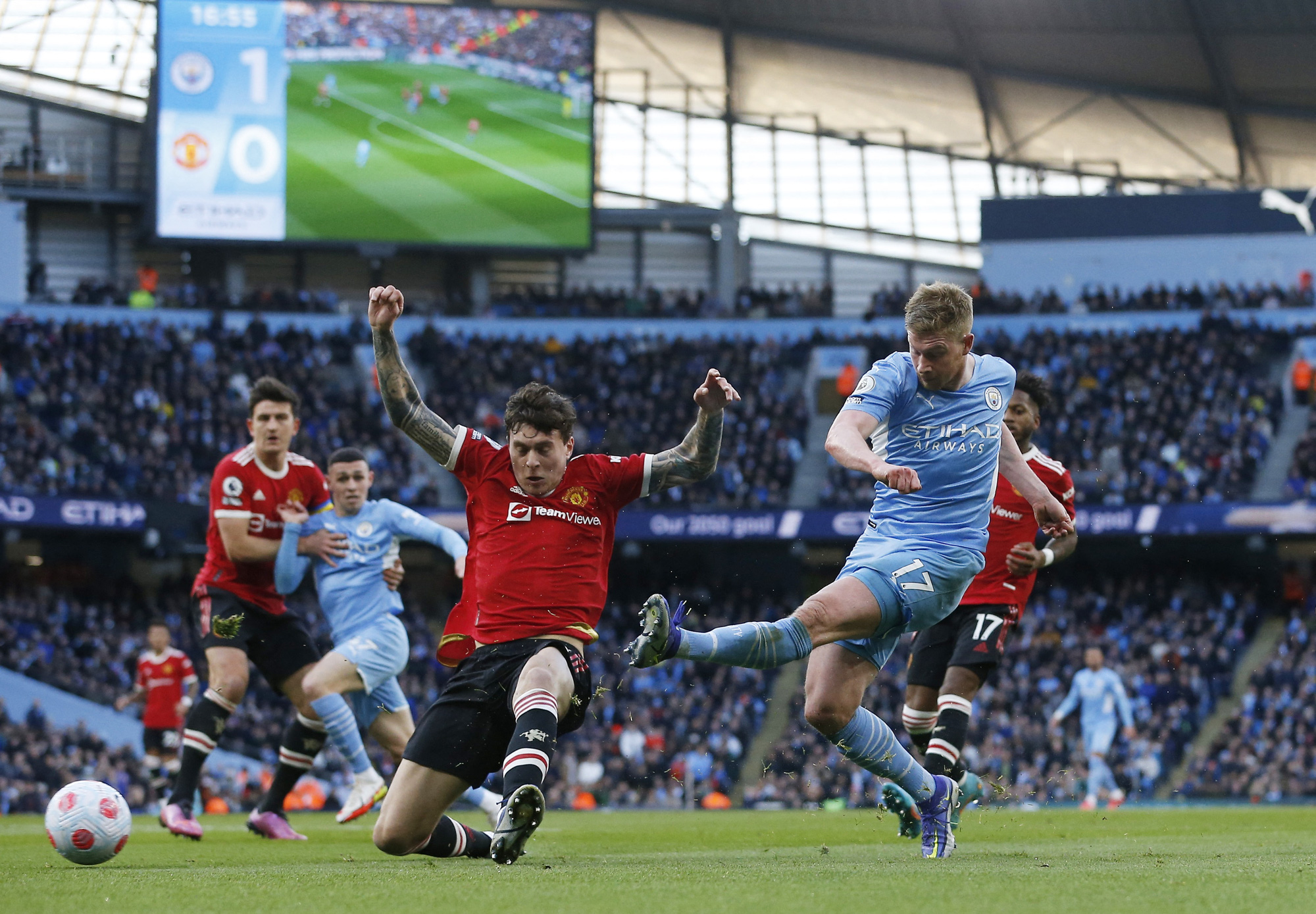 Hủy diệt Man United, Man City mở đại tiệc 5 bàn sân Etihad - Ảnh 5.