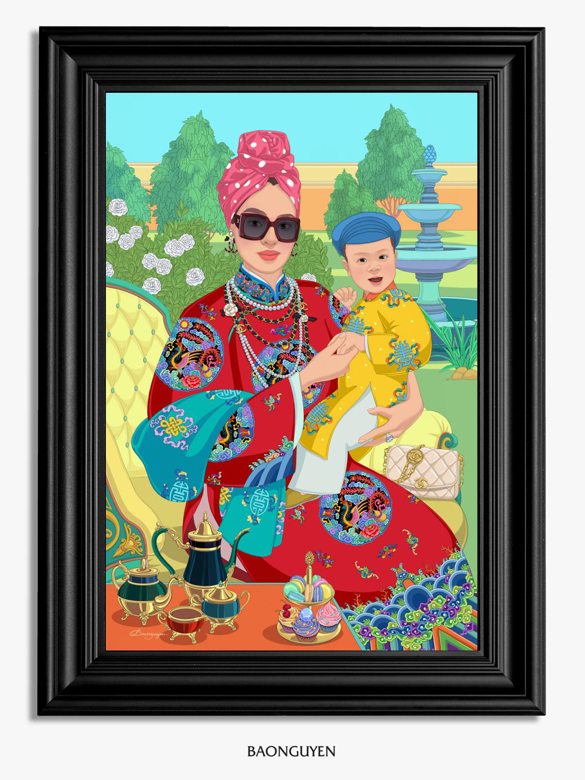 H&agrave;ng hiệu l&ecirc;n tranh cổ phục - Ảnh 3.