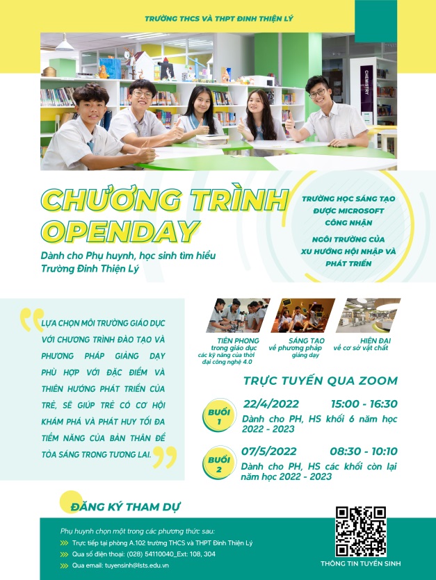 Trường Đinh Thiện L&yacute; tư vấn tuyển sinh năm học 2022-2023 - Ảnh 1.