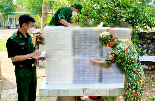 Biên phòng truy bắt nhóm buôn lậu "thủ" roi điện và dao cán dài