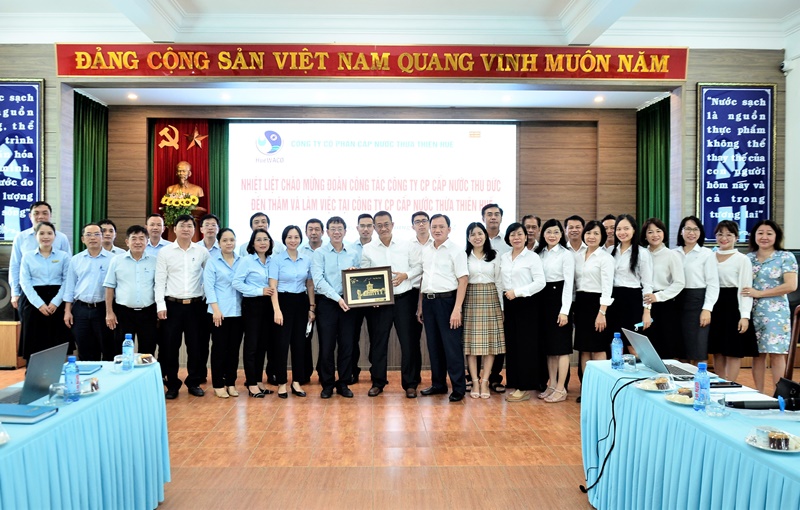 Công ty CP Cấp nước Thủ Đức đến tham quan,chia sẻ kinh nghiệm tại HueWACO