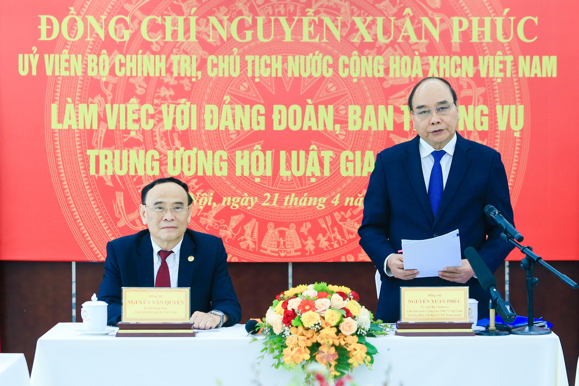 Chủ tịch nước làm việc với Trung ương Hội Luật gia Việt Nam
