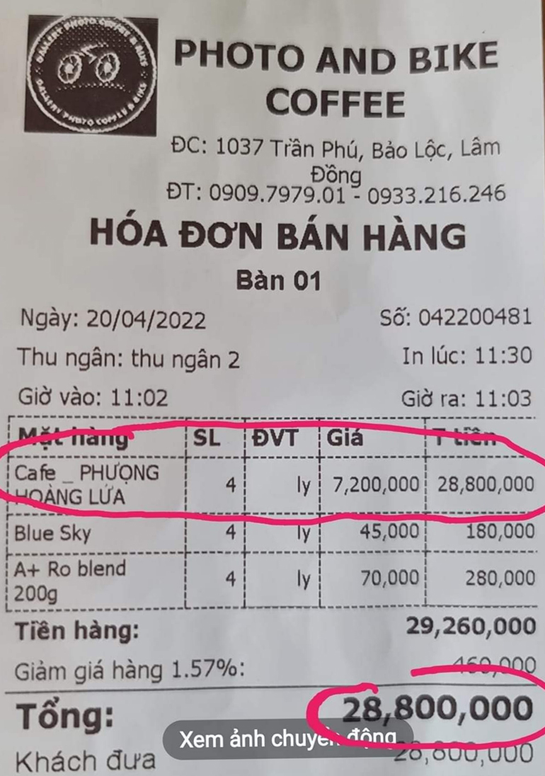 Sự thật bất ngờ về ly cà phê "Phượng hoàng lửa" có giá hơn 7 triệu đồng