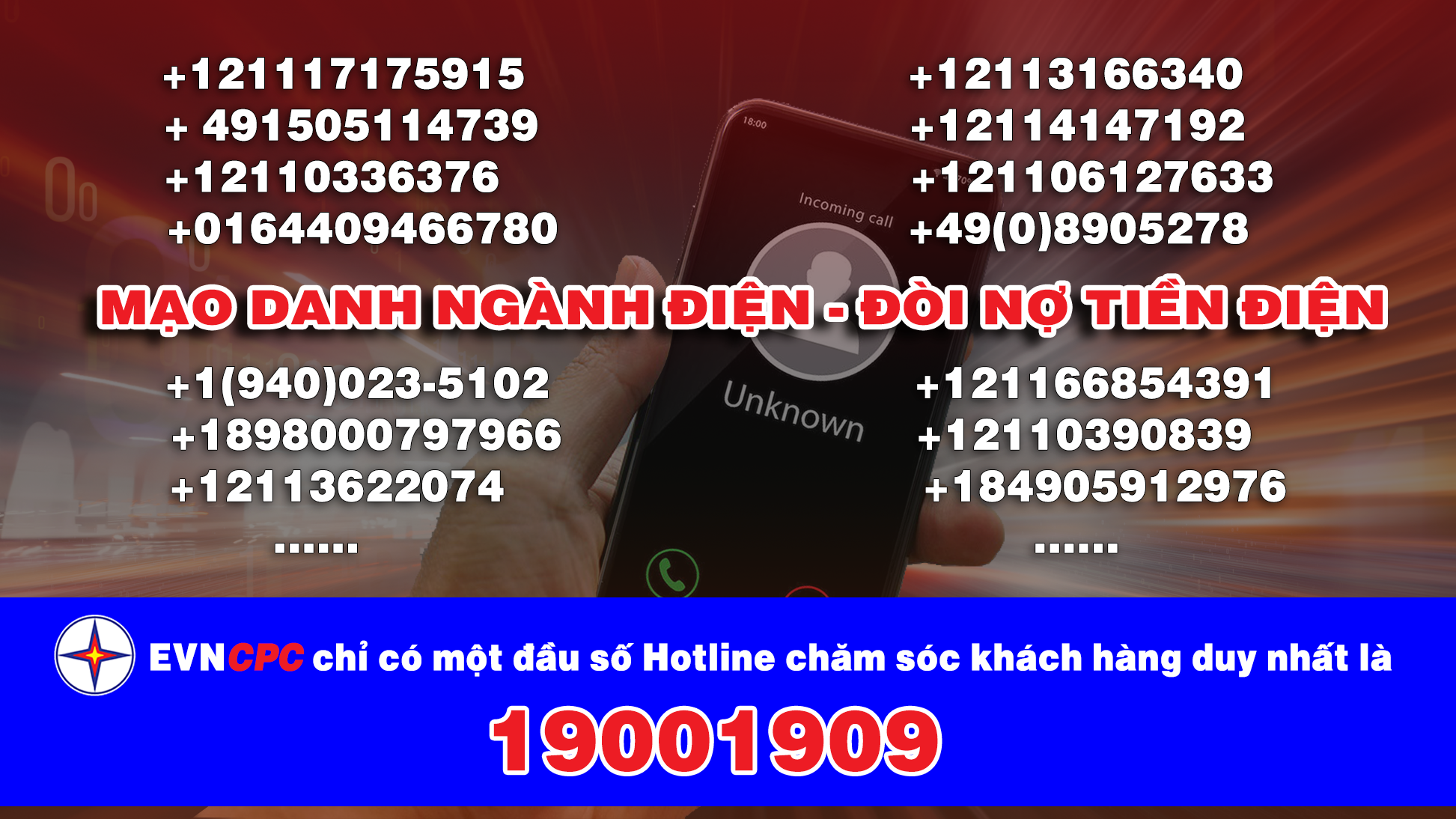 Nhiều số điện thoại giả danh ngành điện gọi đòi tiền điện tại miền Trung – Tây Nguyên