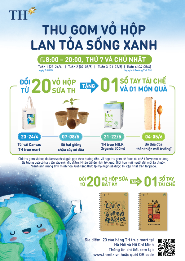 Tuần lễ Ngày Trái đất, mang vỏ hộp sữa đi đổi quà - Ảnh 2.