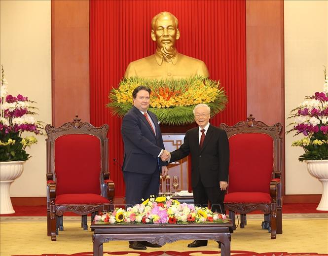Tổng B&iacute; thư Nguyễn Ph&uacute; Trọng tiếp Đại sứ Mỹ tại Việt Nam - Ảnh 1.