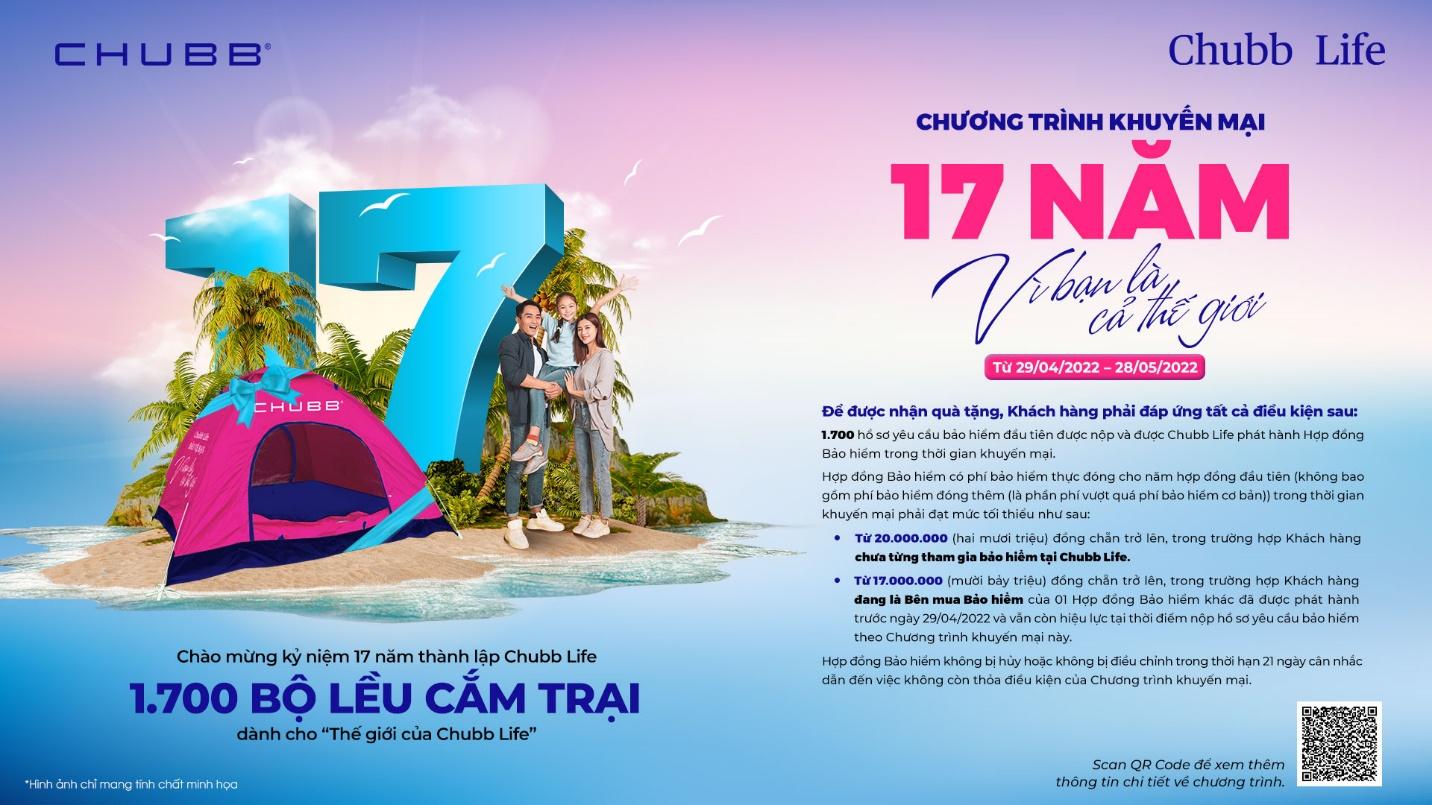 Chubb Life tri ân khách hàng với chương trình khuyến mại 17 năm thành lập