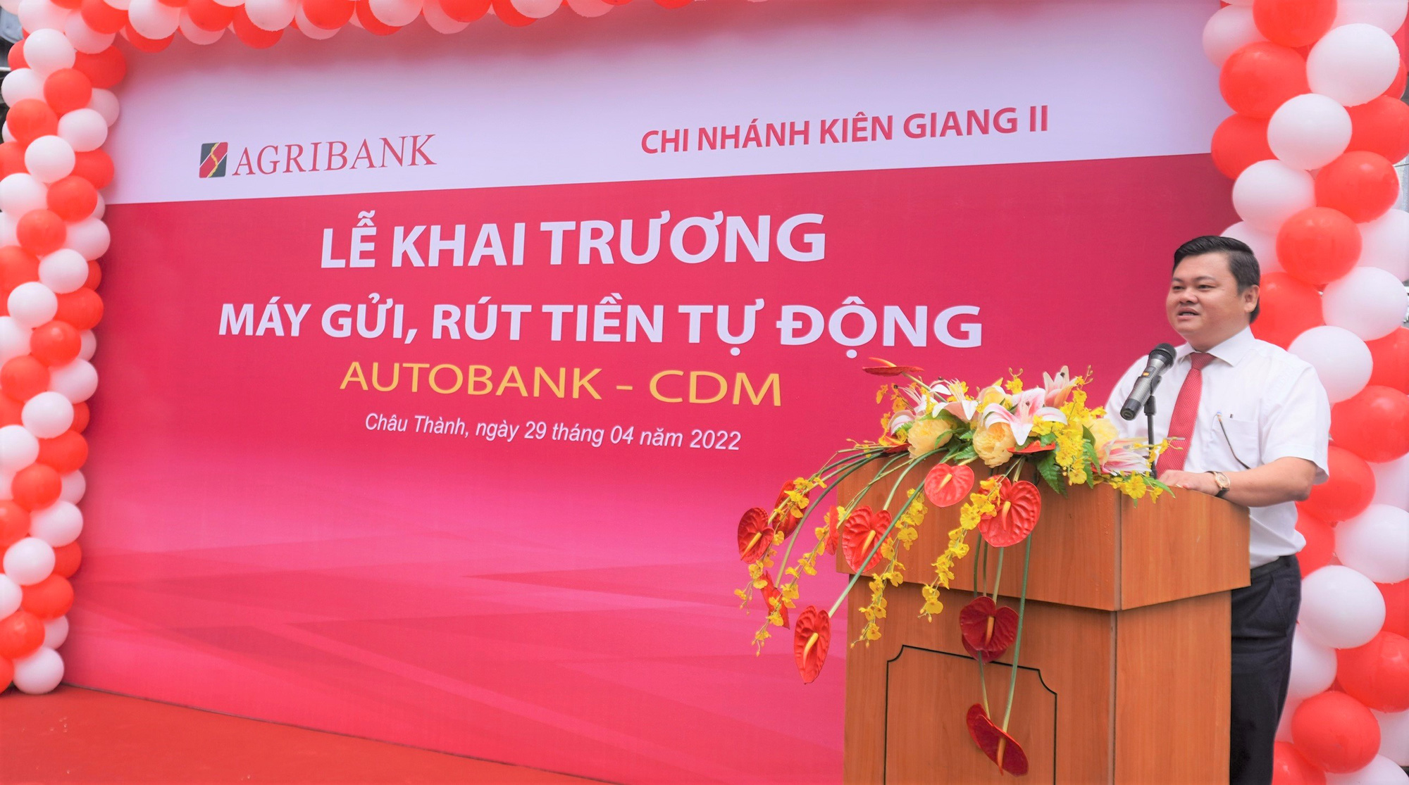 Agribank Ki&ecirc;n Giang II khai trương m&aacute;y CDM tại huyện Ch&acirc;u Th&agrave;nh - Ảnh 3.