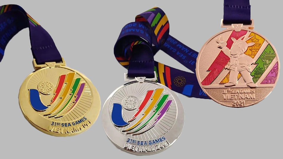 526 bộ huy chương mạ v&agrave;ng cho nh&agrave; v&ocirc; địch SEA Games 31 - Ảnh 1.