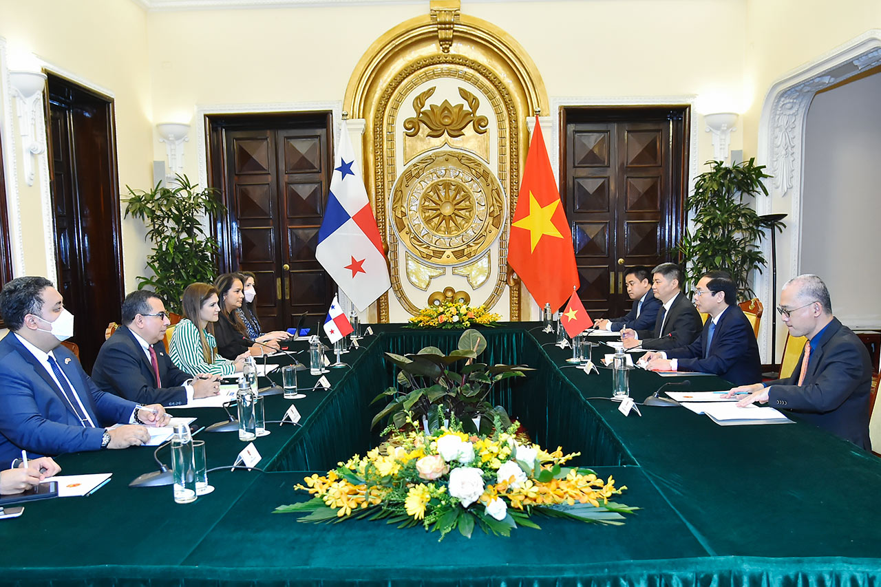Bộ trưởng B&ugrave;i Thanh Sơn hội đ&agrave;m với Bộ trưởng Ngoại giao Panama - Ảnh 2.