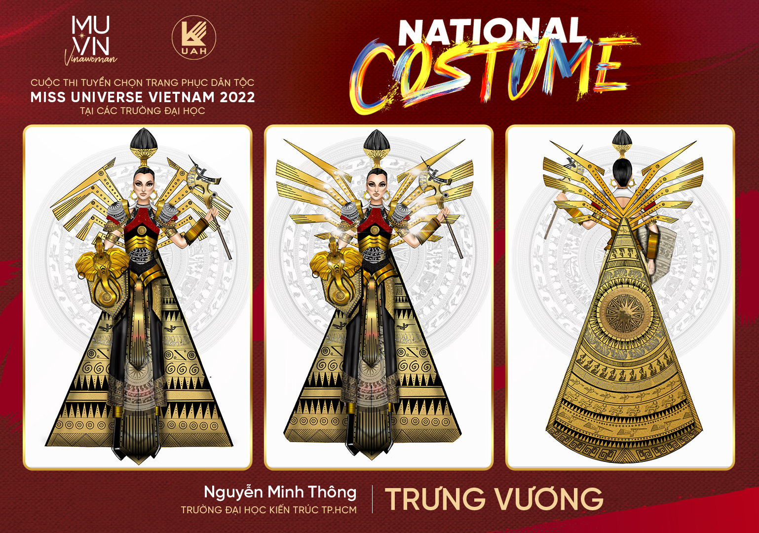 Bánh tráng trộn, chiếu Cà Mau, ve chai, tiệm nail... lên trang phục dân tộc