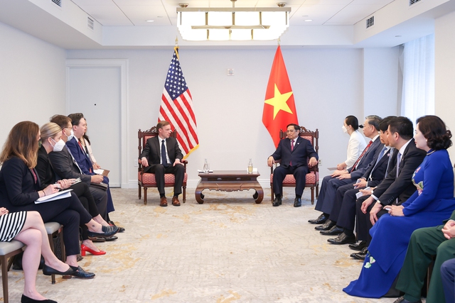 Thủ tướng Phạm Minh Ch&iacute;nh tiếp Cố vấn An ninh Quốc gia Mỹ - Ảnh 3.