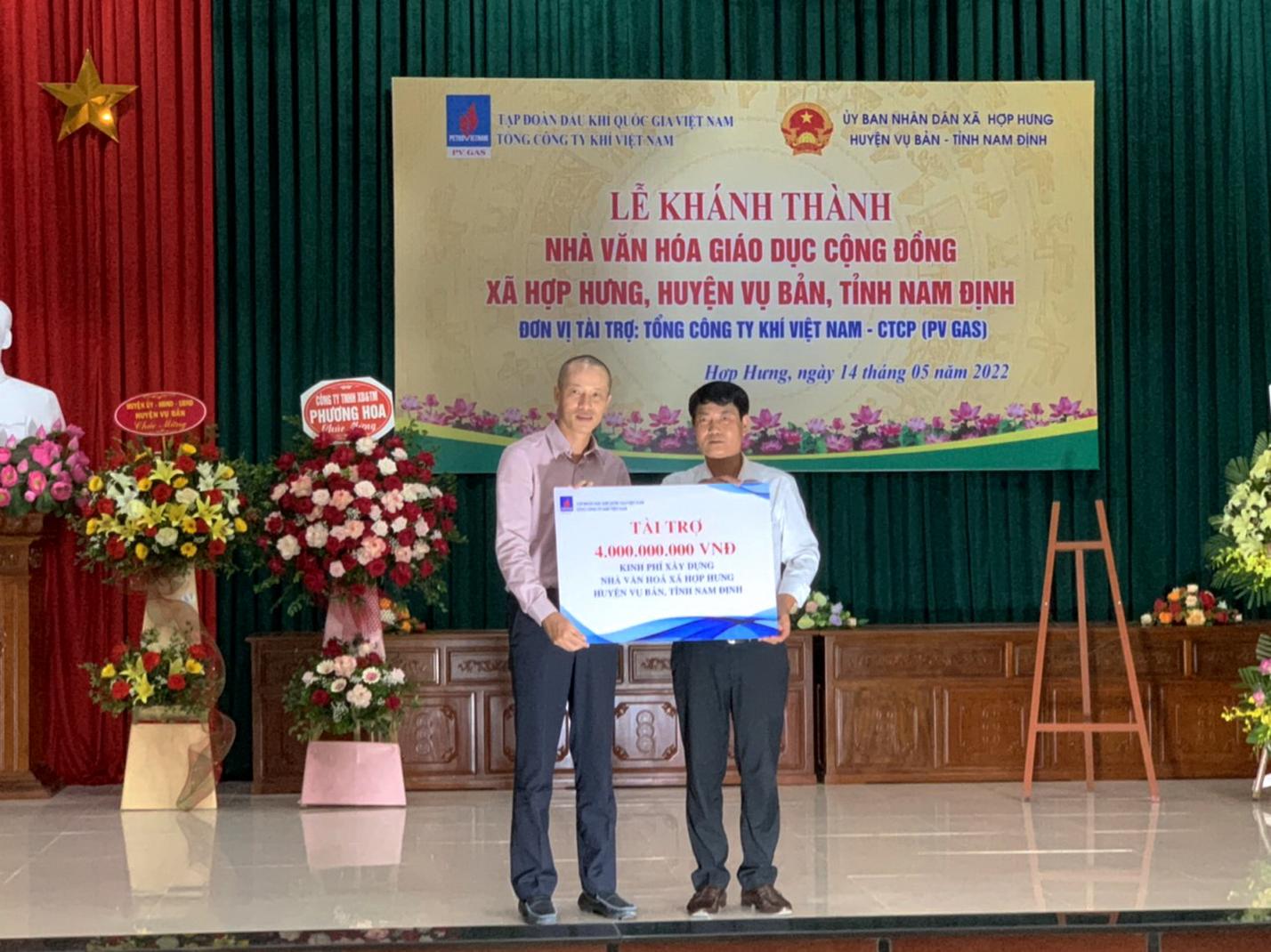 Petrovietnam, PV GAS khánh thành Nhà văn hóa giáo dục cộng đồng - Ảnh 1.
