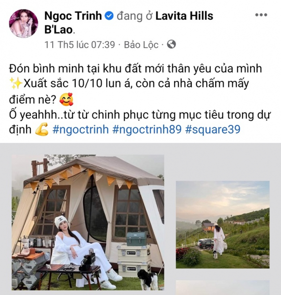 Ngọc Trinh n&oacute;i g&igrave; về việc mua 11 ha đất kinh doanh homestay ở Bảo Lộc? - Ảnh 1.