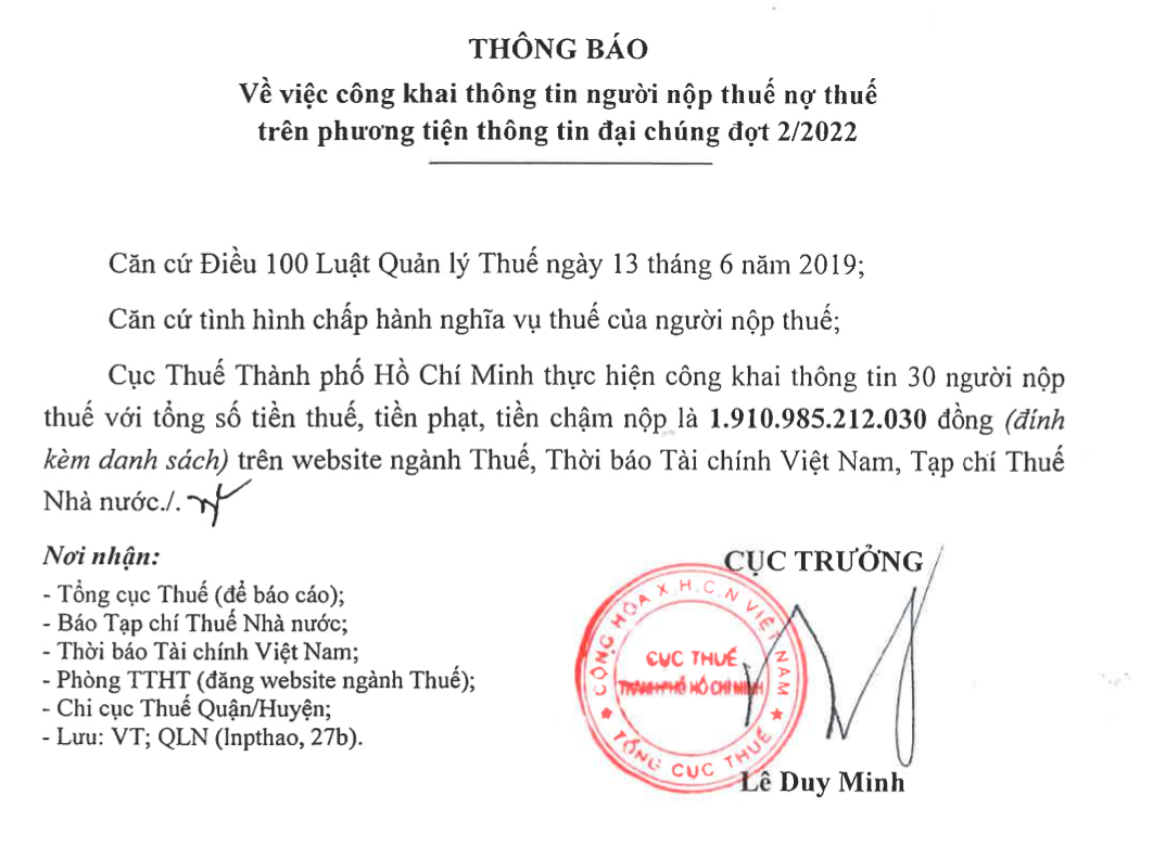 Doanh nghiệp bất động sản ở TP HCM nợ thuế cả ngàn tỉ đồng - Ảnh 1.