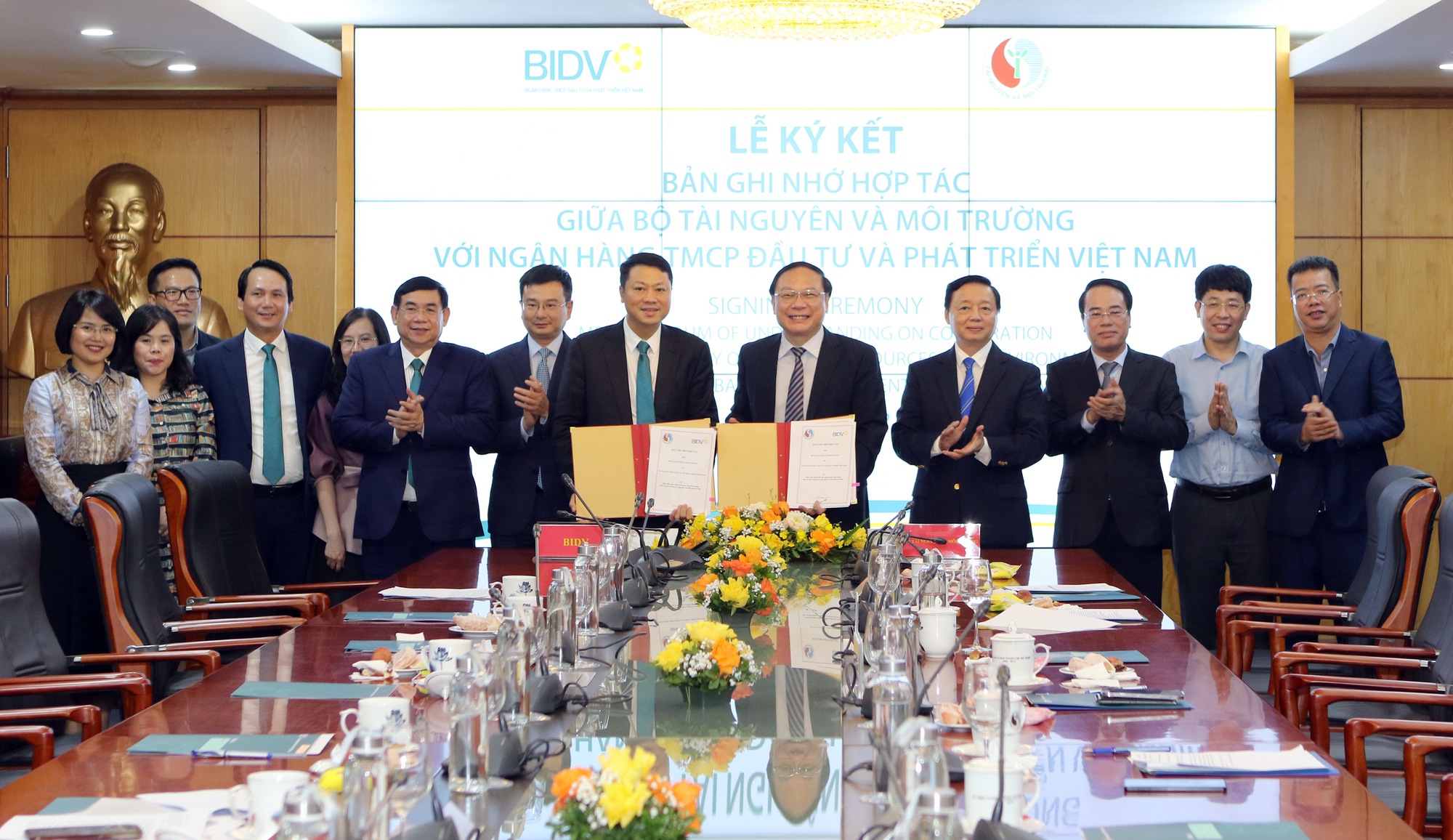 BIDV và Bộ Tài nguyên và Môi trường hợp tác phát triển tài chính xanh - bền vững - Ảnh 1.