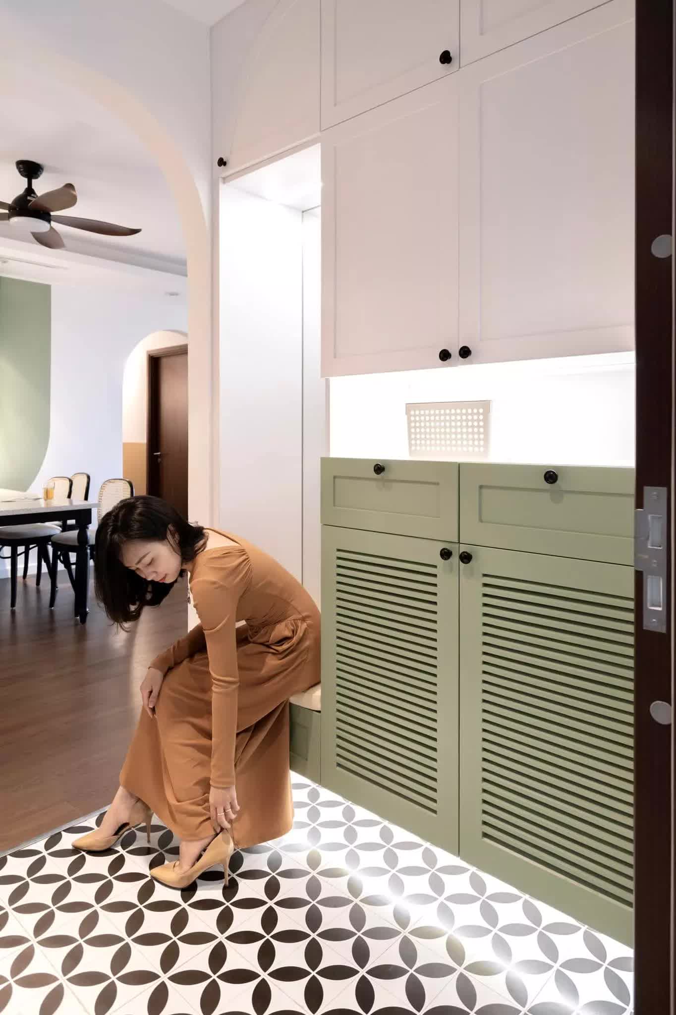 Căn hộ xanh bơ dịu dàng, đường nét thiết kế bắt mắt - Ảnh 4.