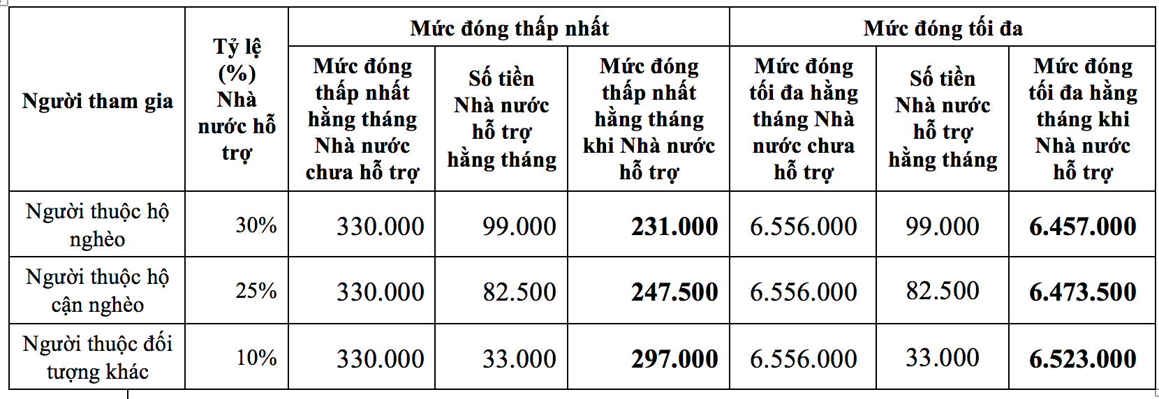 Mức đ&oacute;ng bảo BHXH tự nguyện thấp nhất sau hỗ trợ c&ograve;n bao nhi&ecirc;u? - Ảnh 2.