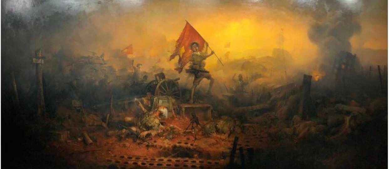 Họa sỹ Mai Duy Minh và tác phẩm hội họa về trận “Điện Biên Phủ”