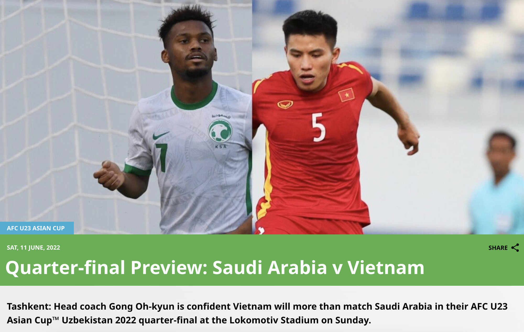 B&aacute;o ch&acirc;u &Aacute; nhận định U23 Việt Nam dưới cơ U23 Ả Rập Saudi - Ảnh 2.