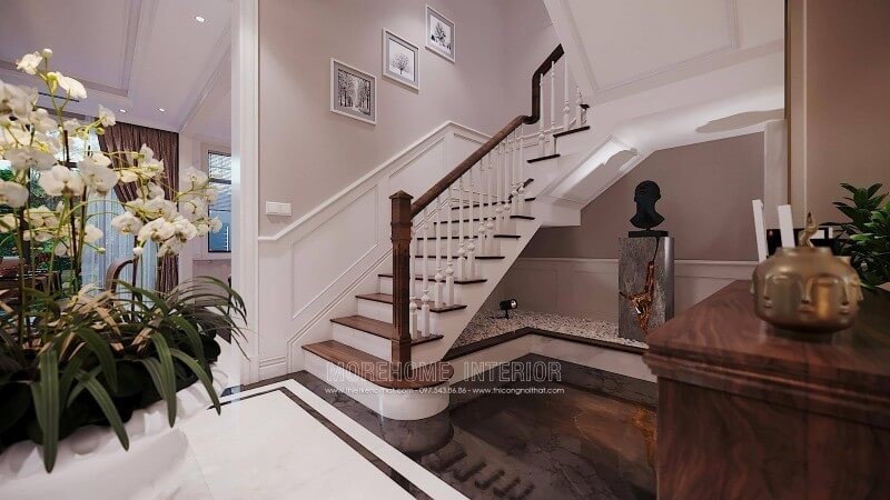 Thiết kế gầm cầu thang đẹp ấn tượng cho phòng khách