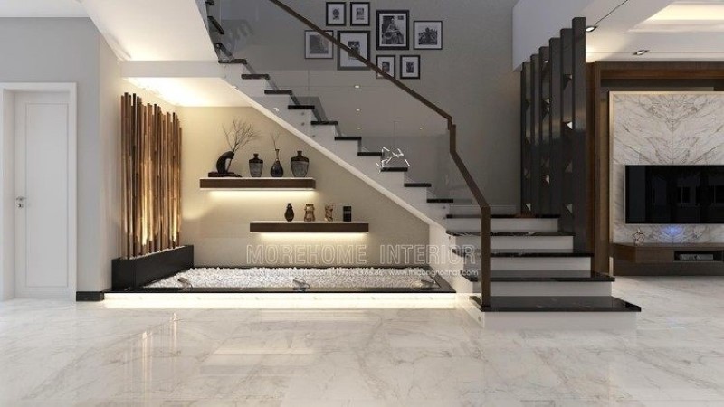 Thiết kế gầm cầu thang đẹp ấn tượng cho ph&ograve;ng kh&aacute;ch - Ảnh 2.
