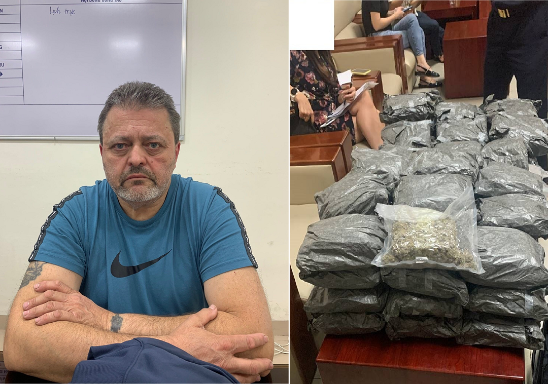 Bắt nghi phạm người nước ngoài vận chuyển gần 30 kg ma tuý để trong valy quần áo