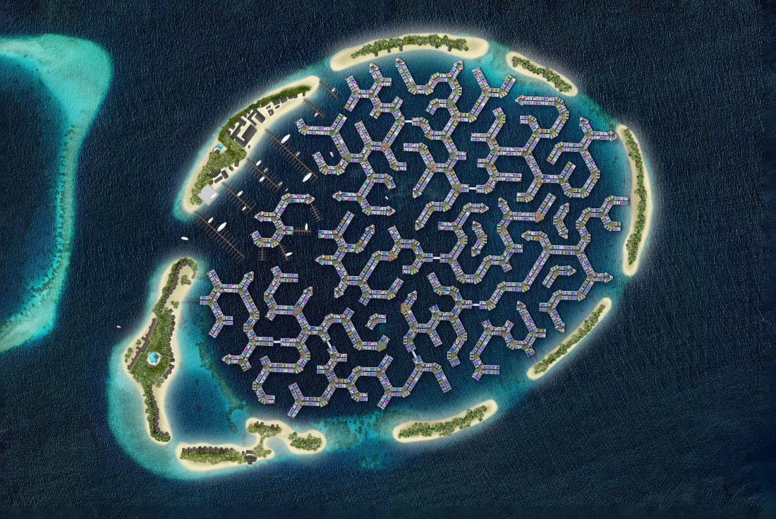 Th&agrave;nh phố nổi đặc sắc ở Maldives - Ảnh 1.