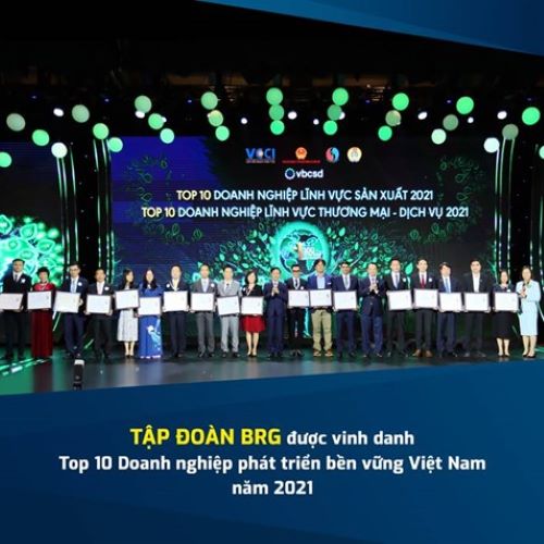 Tập đo&agrave;n BRG được vinh danh Top 10 doanh nghiệp ph&aacute;t triển bền vững Việt Nam 2021 - Ảnh 1.