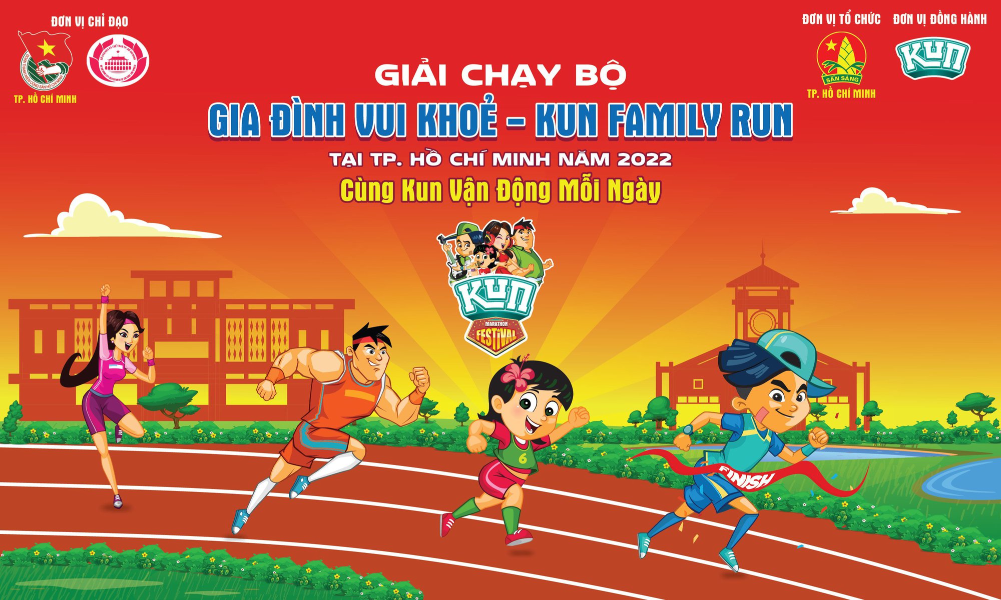 Kun Family Run 2022 – Giải chạy miễn phí cho các gia đình tại TP HCM