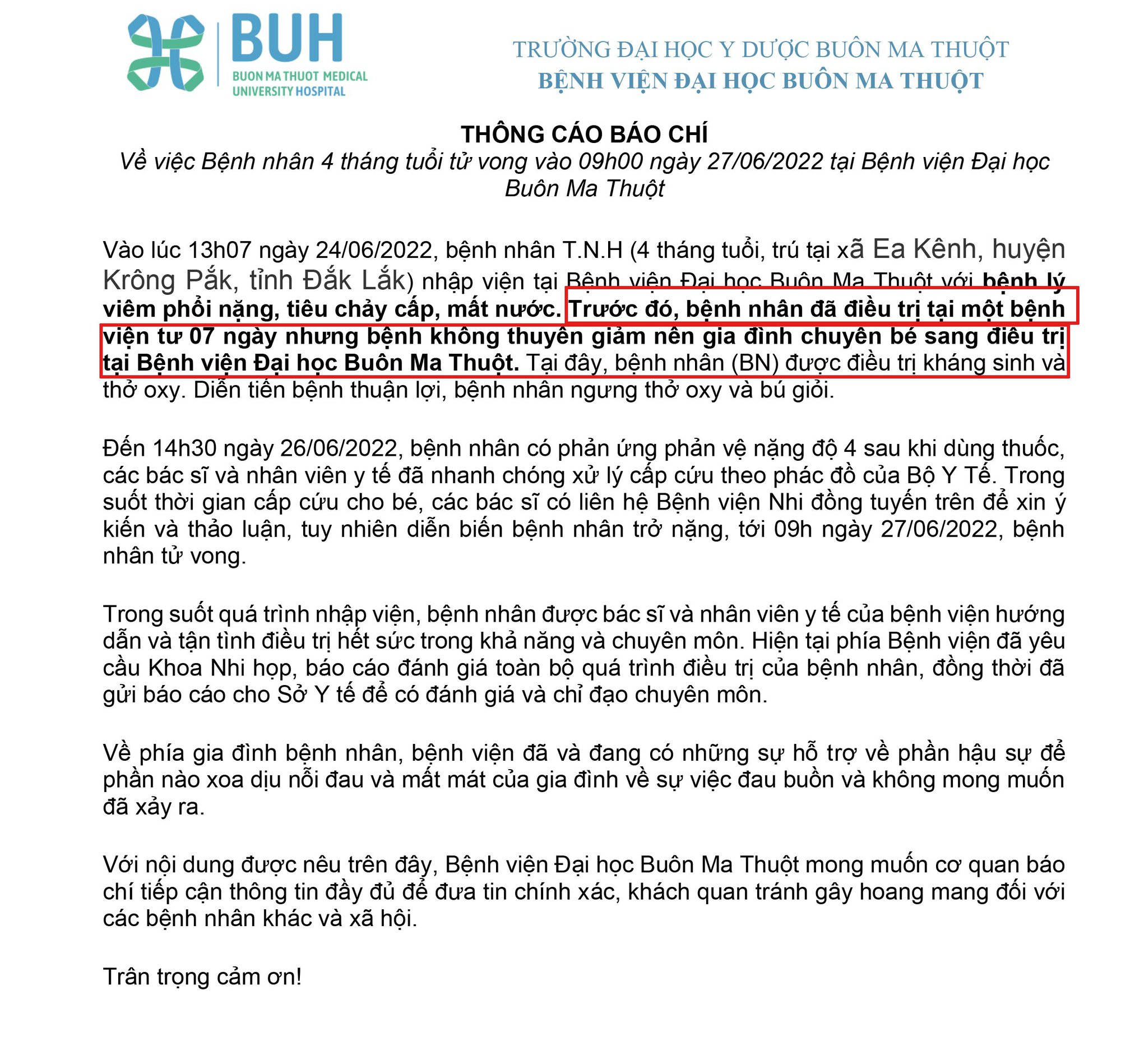 Bệnh viện n&oacute;i g&igrave; về vụ việc ch&aacute;u b&eacute; 4 th&aacute;ng tuổi tử vong sau khi thở kh&iacute; dung? - Ảnh 3.