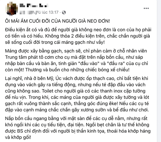 Th&ocirc;ng tin về bức ảnh cụ b&agrave; ở Vĩnh Long ngồi ăn cơm tr&ecirc;n nắp bồn cầu - Ảnh 2.