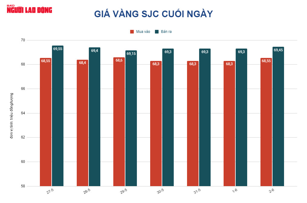 Gi&aacute; v&agrave;ng h&ocirc;m nay 3-6: V&agrave;ng SJC, v&agrave;ng nhẫn đồng loạt tăng mạnh - Ảnh 2.