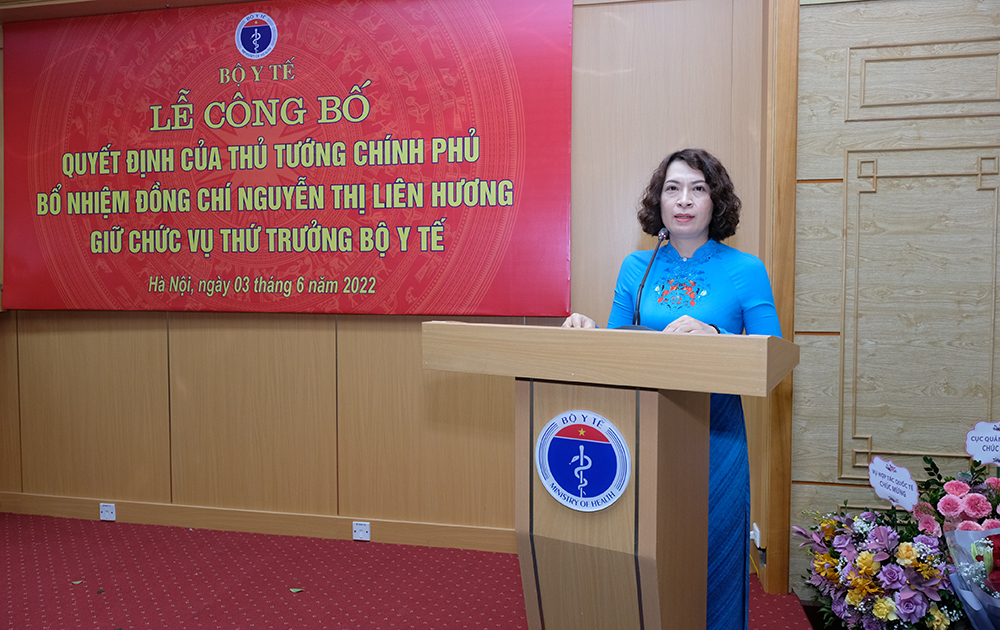 B&agrave; Nguyễn Thị Li&ecirc;n Hương nhận quyết định bổ nhiệm Thứ trưởng Bộ Y tế - Ảnh 3.