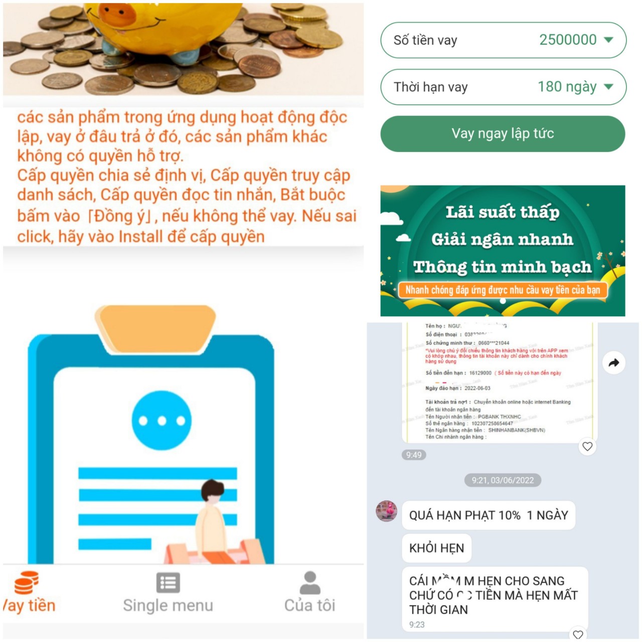 Vay 10 triệu qua app phải trả 15 triệu đồng sau 5 ngày